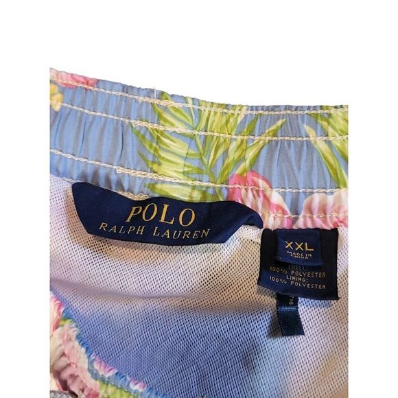 Polo Ralph Lauren Swim Trunks Men Sz XXL Big & Tall Floral Aloha Travel Summer - Picture 5 of 7